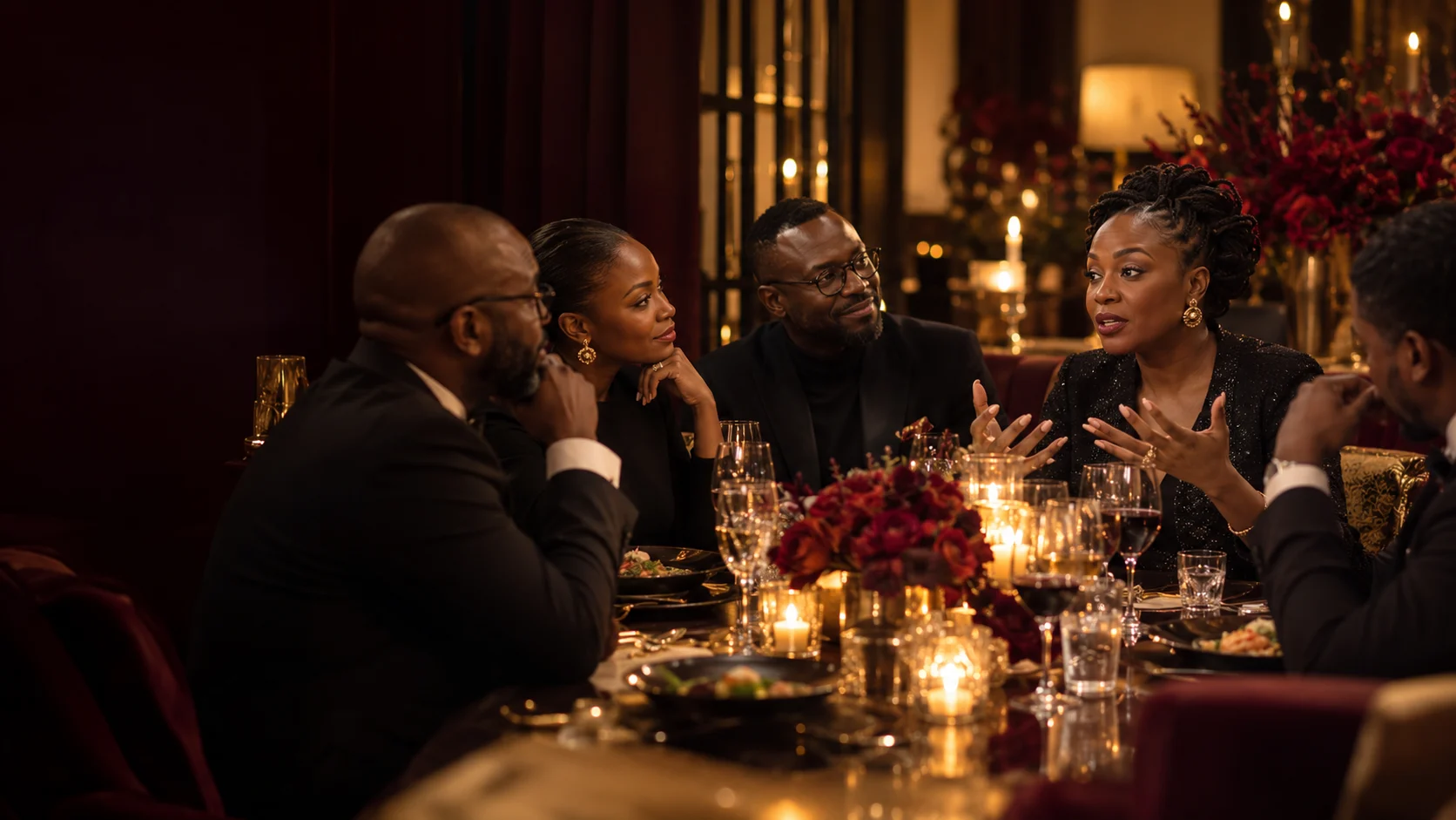 Ambiance d’un dîner convivial